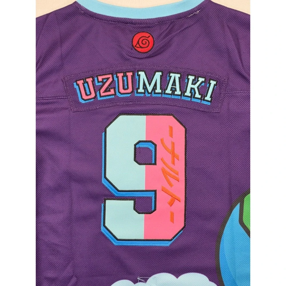 Naruto Lil Uzi Vert Jersey Youth Medium Yellow Yokai Anime Hockey Kids‎ Tee